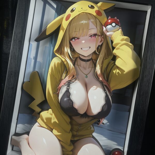Pikachu Girls-Kitagawa Marin 3D Painting