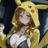 Pikachu Girls-Inoue Orihime 3D Painting