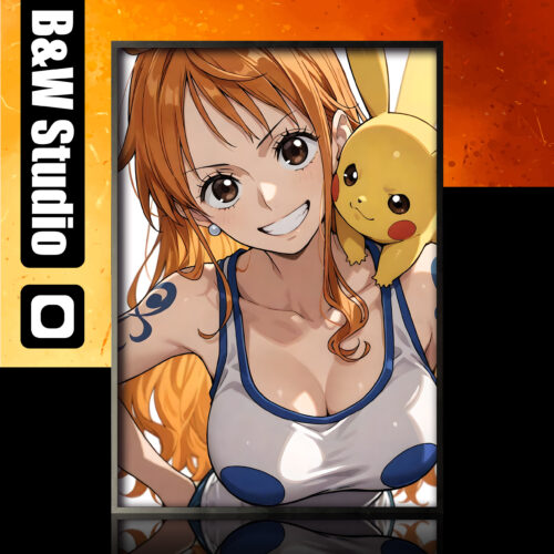 Nami&Pikachu Flat Painting