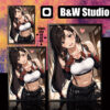 Tifa Lockhart Flat Painting