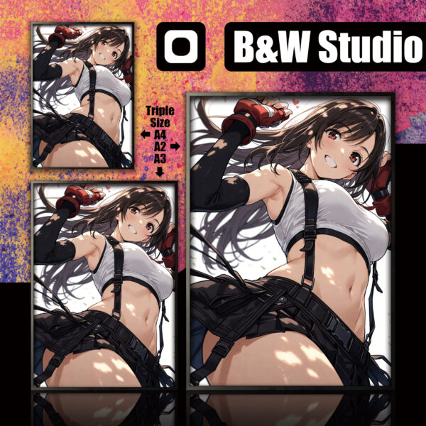 Tifa Lockhart Flat Painting