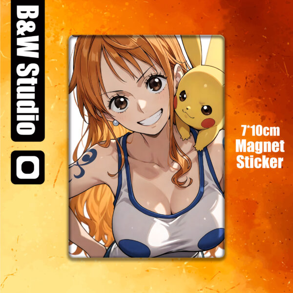 Nami&Pikachu Magnet Sticker