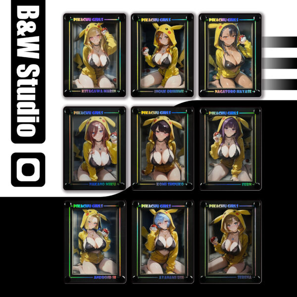 Pikachu Girls Series Card Collection 9Pcs