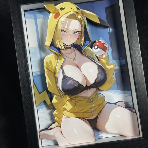 Pikachu Girls-Android 18 3D Painting