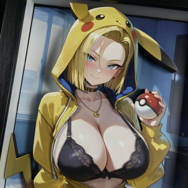 Pikachu Girls-Android 18 3D Painting